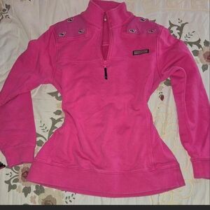 Vineyard Vines Bright Pink Whale Logo Sweatshirt
